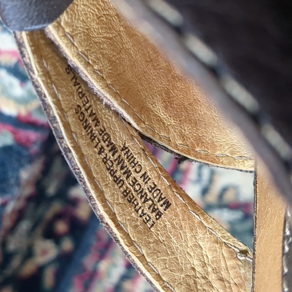 Born Toe Post Brown Leather Wedge Sandals Size 7/38 - Picture 11 of 12